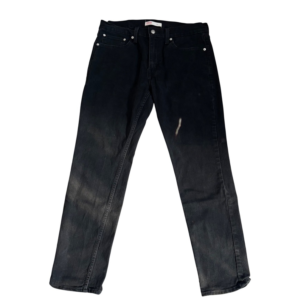 Signature by Levi Strauss Slim Fit Jeans Mens 33x30 Black Faded Distressed Denim